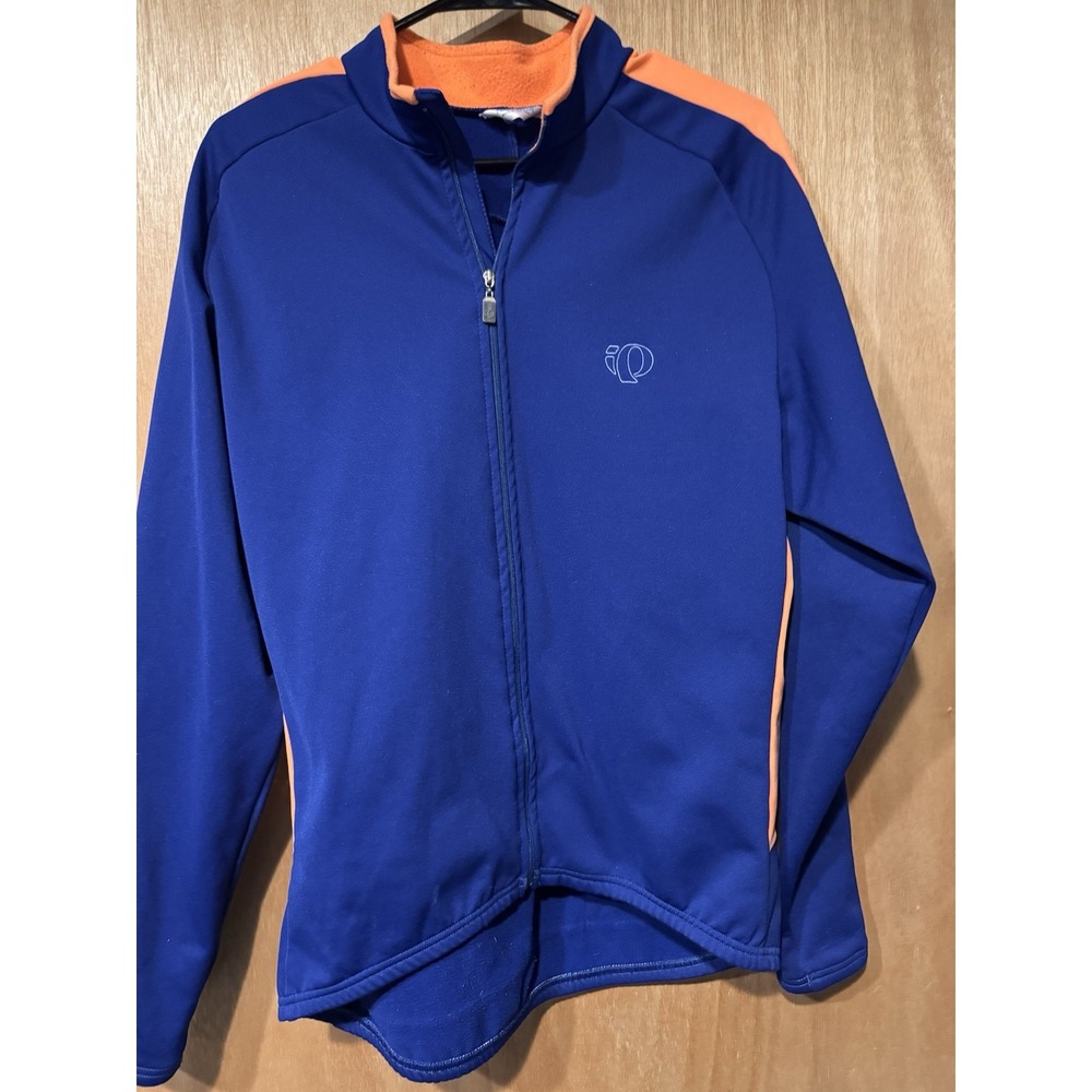 PEARL IZUMI MEN'S CYCLING JACKET BLUE ORANGE LARGE POLYESTER (H)